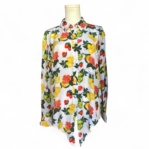 Equipment Femme Size Small Silk Blouse Button Up And Tie Front - Picture 3 of 10